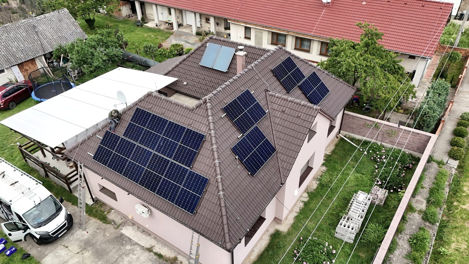 Rodinný dům Podlužany, Podlužany, 7,9 kWp